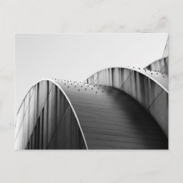 Kauffman Center Black and White Kurvor Kansas City Vykort