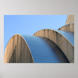 Kauffman Center Blue Kurvor, Kansas City Poster