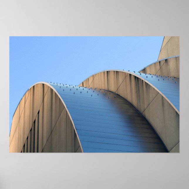 Kauffman Center Blue Kurvor, Kansas City Poster (Framsidan)