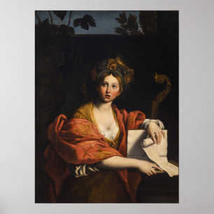 Kauffman - Cumaean Sibyl efter Domenichino 1763 Poster