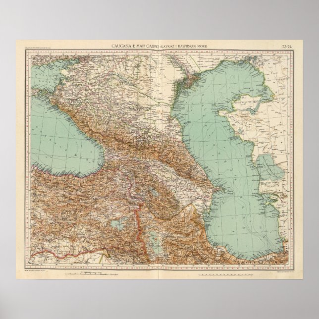 Kaukasien 7374, Kaspiska havet Poster (Framsidan)