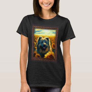 Kaukasisk herde målar solros blomma mamma K T Shirt