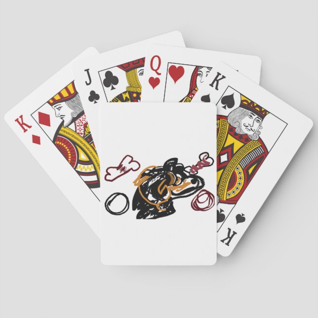 Kaukasisk Schäferhund konst  Casinokort (Baksidan)