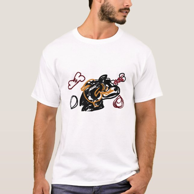 Kaukasisk Schäferhund konst  T Shirt (Framsida)