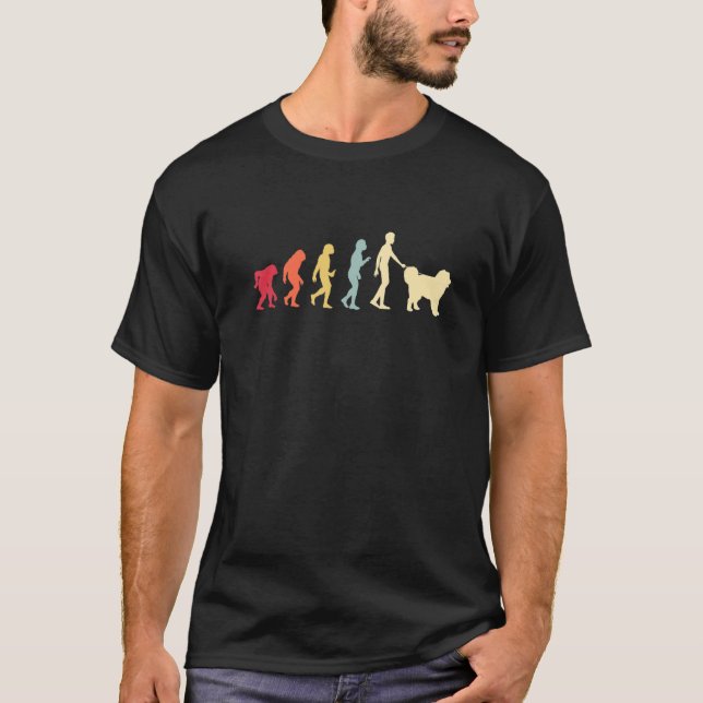 Kaukasisk shepherd Evolution Retro T Shirt (Framsida)