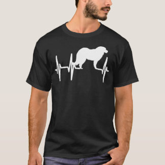 Kaukasisk shepherd Heartslag Hund Mamma Pappa Pet T Shirt