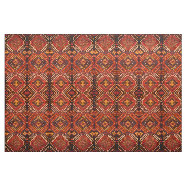 Kaukasisk utformning av matta i varmt färg tyg (Fat Quarter)