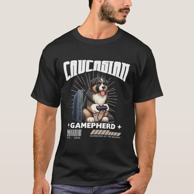 Kaukasisk vallhund t shirt (Framsida)