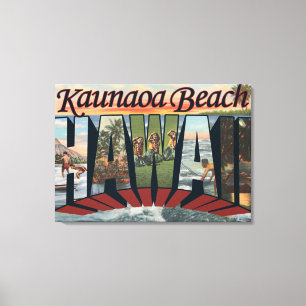 Kaunaoa strand, Hawaii - stora brevplatser Canvastryck