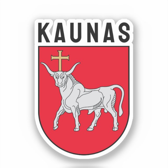 Kaunas jackat av arm, Litauen Klistermärken (Framsida)