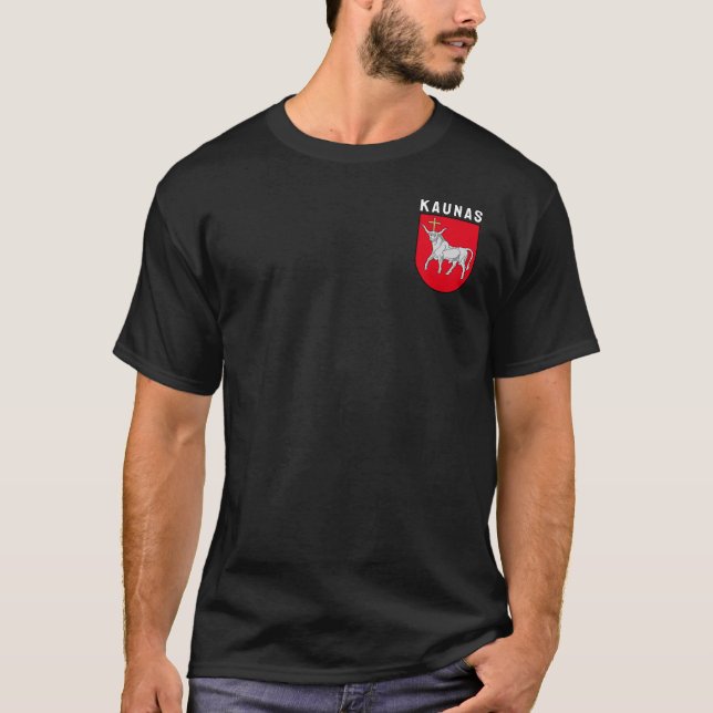 Kaunas jackat av arm, Litauen T Shirt (Framsida)