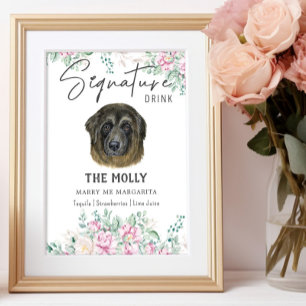 Kausiansk herdehund signaturdrycksskylt poster