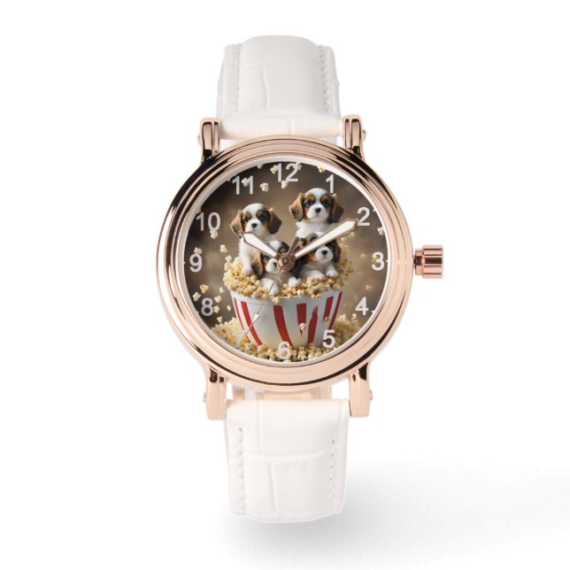 Kavaalier spanske valpar i populationen. armbandsur (Framsida)