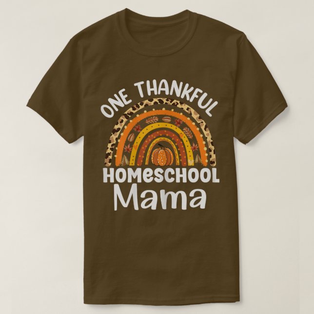 Kavaj En tacksam homeschool mamma hösten Ba T Shirt (Design framsida)