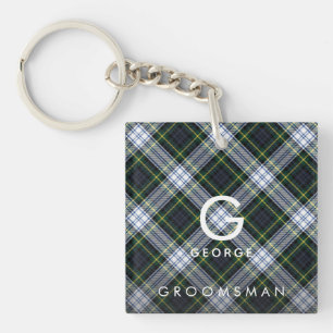 Kavaj Monogram Vit Grön Kryss Rutig Dräng