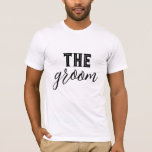 Kavajensklingtröja till brudgummen – Svart med tex T Shirt<br><div class="desc">Visa upp din brudgumsstatus med "The Groom Shirt – Team Groom Black Script Design". Designad för stil och komfort,  har denna skjorta en fet svart scriptfont som stolt deklarerar din roll i bröllopspartiet.</div>