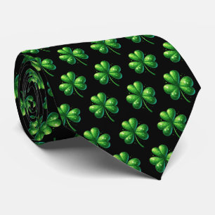 Kavajslips för herrar med St. Patrick's Clover-mön Slips