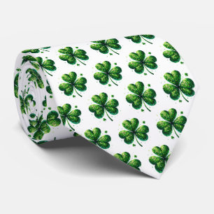 Kavajslips med St. Patricks klöver för herrar Slips