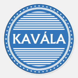 Kavala Stad Pride Emblem – Grekisk Identitet Runt Klistermärke