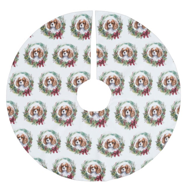 Kavalier Kung-jul, andningssvårigheter Valp Julgransmatta Borstad Polyester (Framsidan)