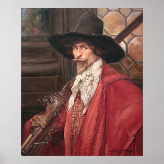 Kavalier med musket poster (Framsidan)