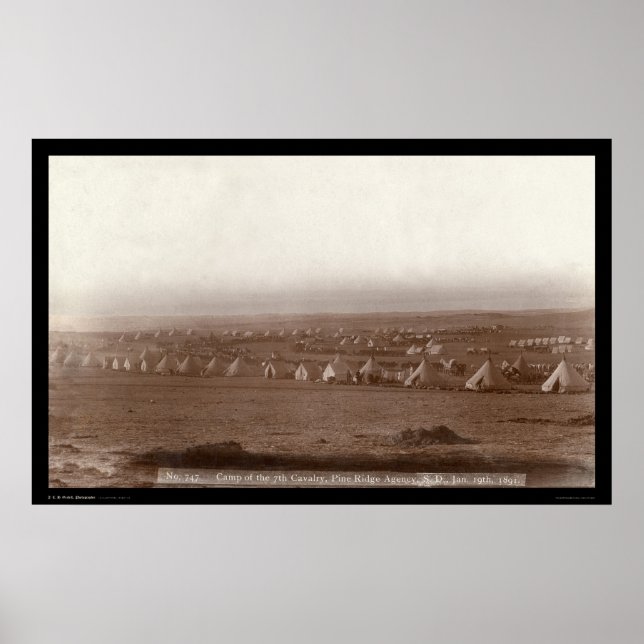 Kavalleriets skyddshamn i 7:e vid Gräs Ridge SD 18 Poster (Framsidan)