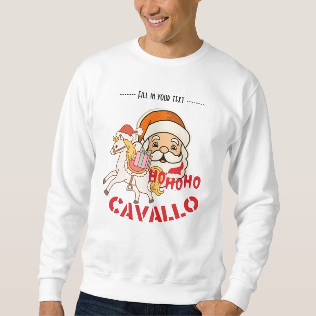 kavallo ho ho ho lång ärmad tröja (Framsida)