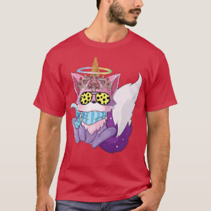 Kavens Cute FOX vatten-färgning färg kall scarf le T Shirt