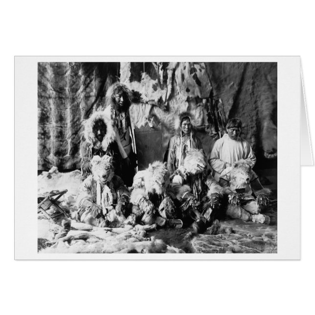 Kaviagamutes "Varg dans" Hälsningskort (Framsidan Horizontal)