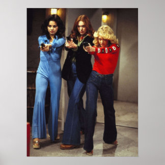 Kavie donna och laurie som visar 70-talet poster