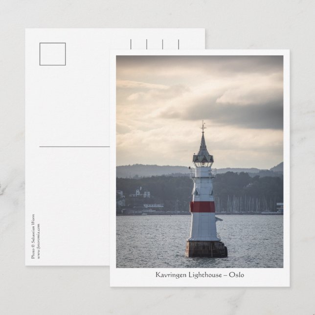 Kavringen Lighthouse Oslo Vykort (Fram/baksida)