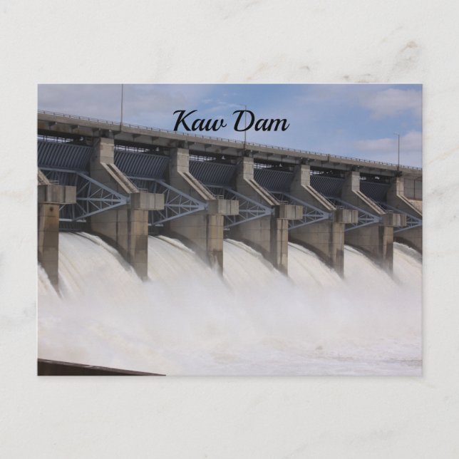 Kaw Dam Postcard Vykort (Framsida)