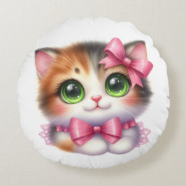 kawai cat rund kudde