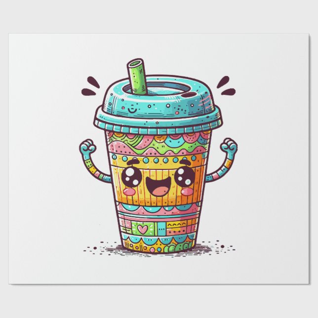 Kawai Kaffe Presentpapper (Platt)