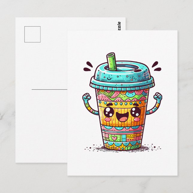Kawai Kaffe Vykort (Fram/baksida)
