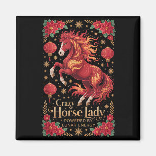 Kawaii 2026 Crazy Horse Lady Driven Lunar Energi Magnet