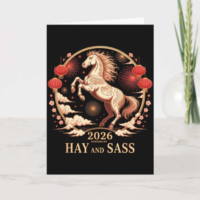 Kawaii 2026 Häst Dam Drivs Av Hö &amp; S Zodi Kort (Framsida)