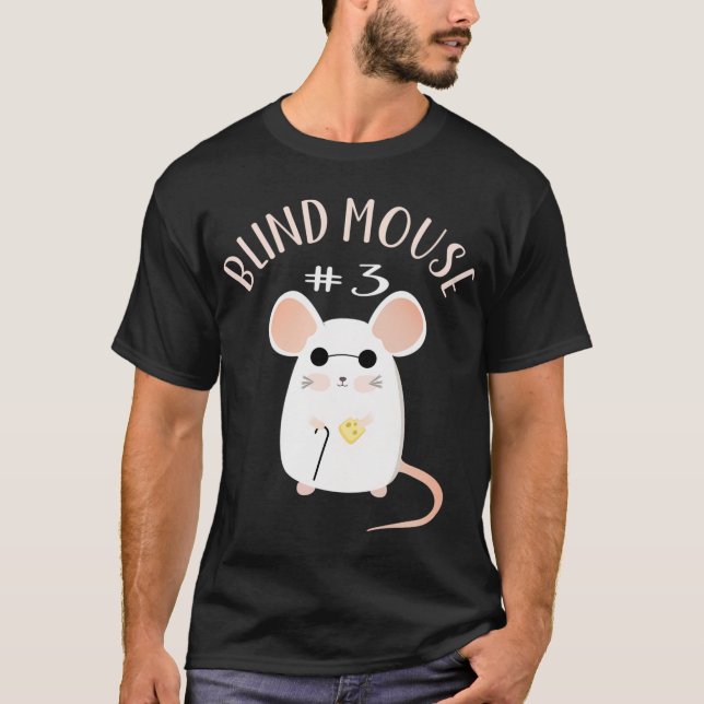 Kawaii 3 3 tre Blinder Mices T Shirt (Framsida)
