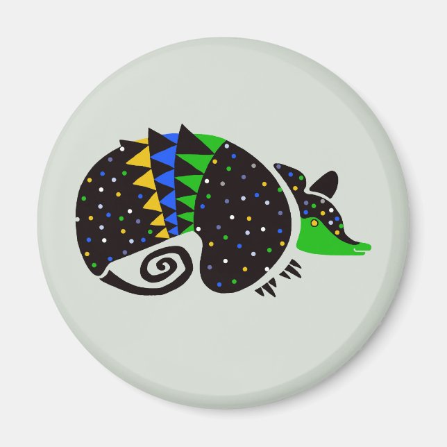 Kawaii - 3-bandad Armadillo-Wildlife - Brasilien Magnet (Framsidan)