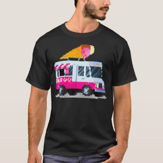 Kawaii 8-bitars Piel Ice Cream Lastbil Geek Costum T Shirt