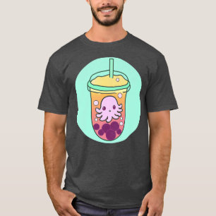 Kawaii Adsible Octopus Boba Cute Bubble Iced Tea T Shirt