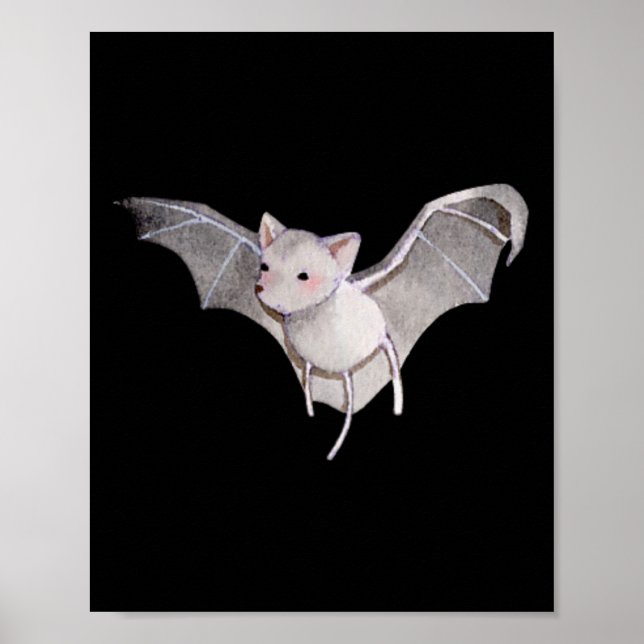 Kawaii Aesthetic Y2k Halloween Witchy Flies T Poster (Framsidan)