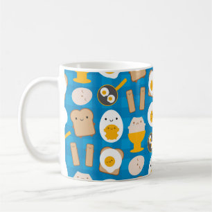 Kawaii ägg för frukost kaffemugg