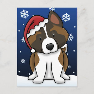Kawaii Akita julvykort Helg Vykort