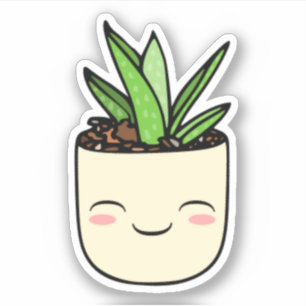 Kawaii Aloe Tecknad Sticker Klistermärken