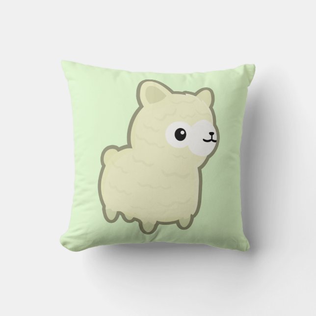 Kawaii alpaca kudde (Framsida)