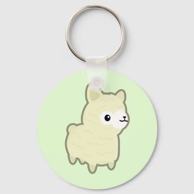 Kawaii alpaca nyckelring (Framsida)