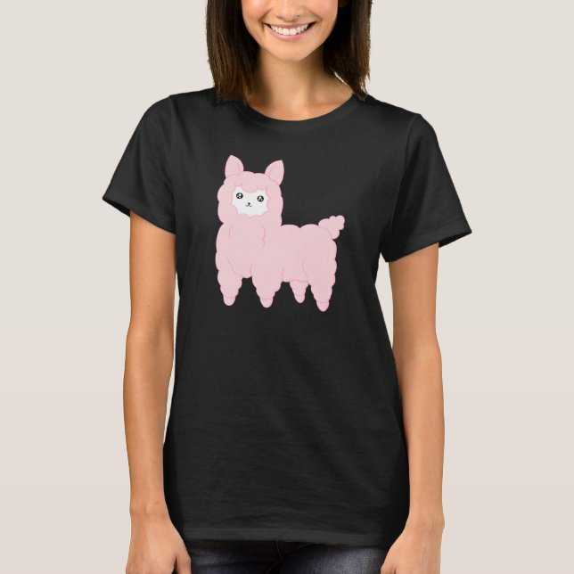 Kawaii Alpaca T Shirt (Framsida)