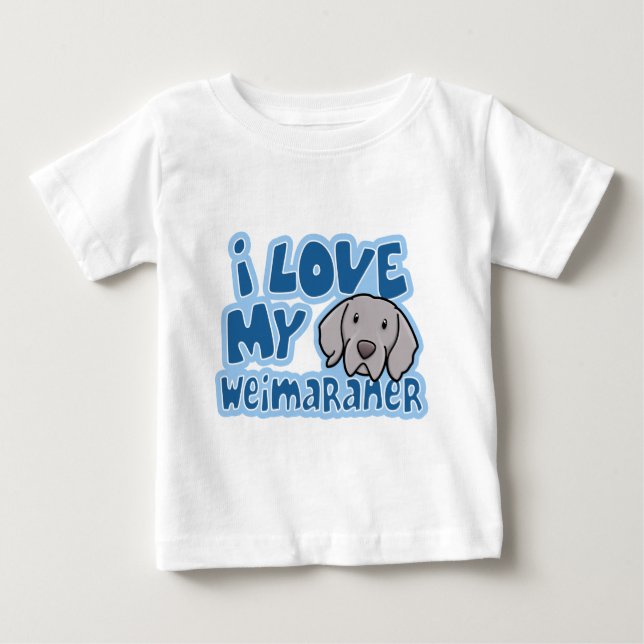 Kawaii älskar jag min Weimaraner T Shirt (Framsida)