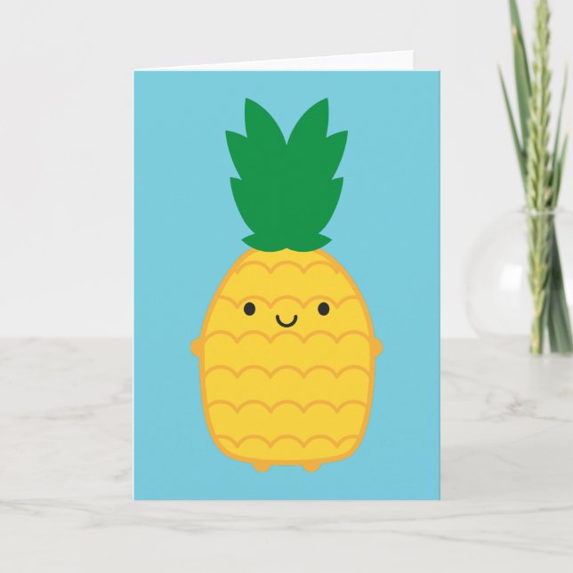 Kawaii Ananas Kort (Framsida)